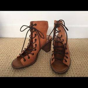Free People Lace up Heels