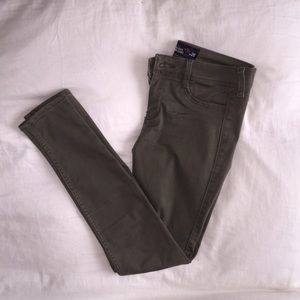 Hollister green jean leggings