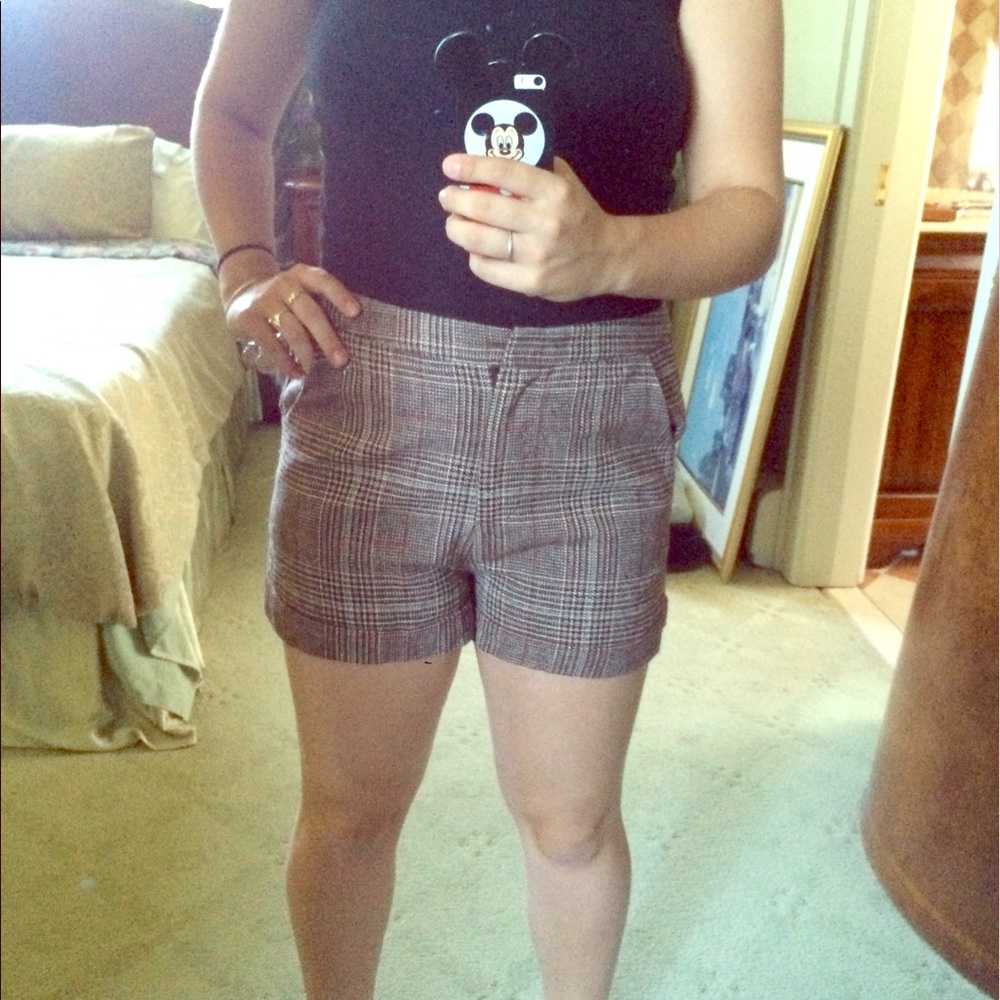 Woven Flannel Shorts