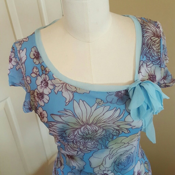 Anthropologie Tops - {Westonwear} floral dress top with bow