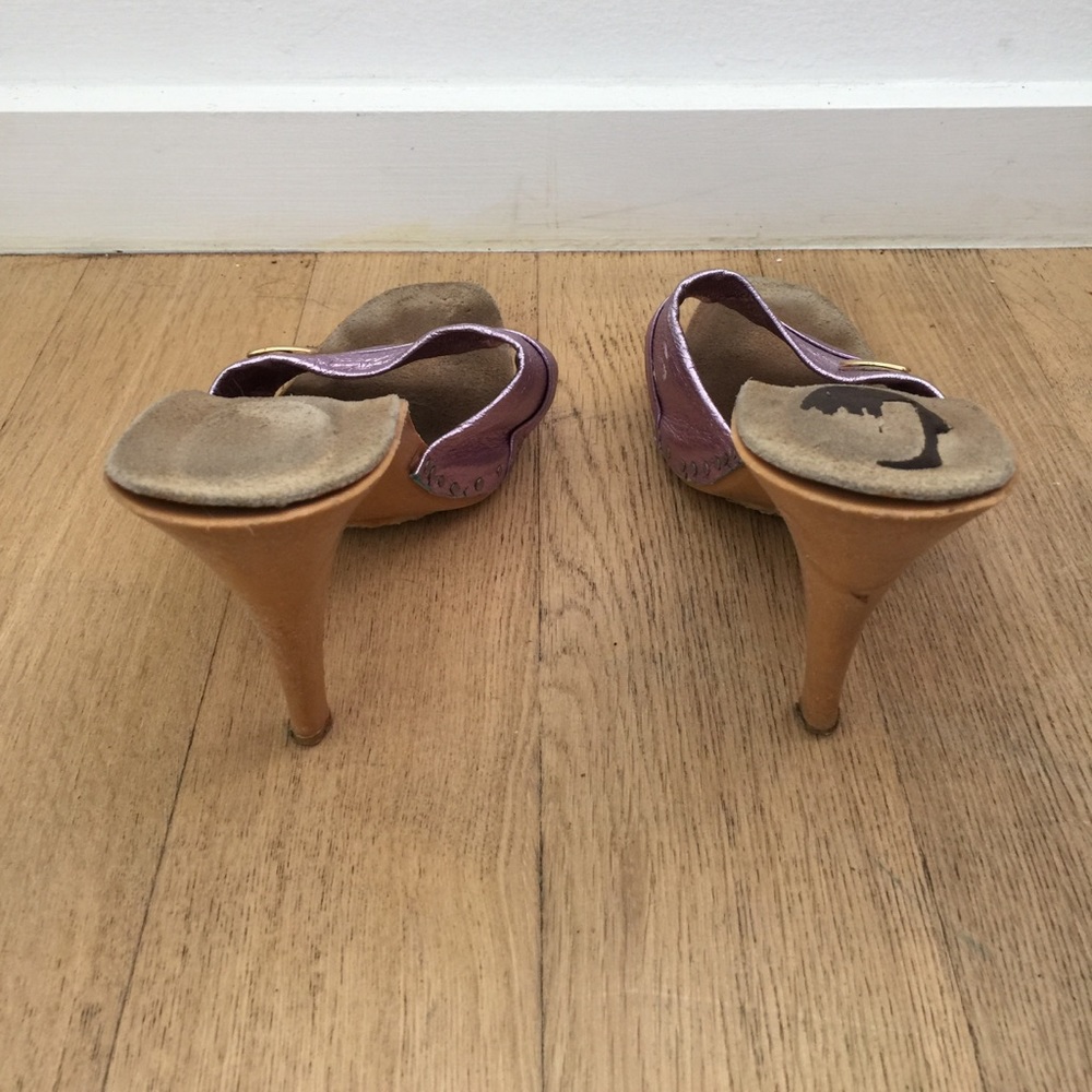 Purple Metallic High Heel Sandals - Picture 4 of 4