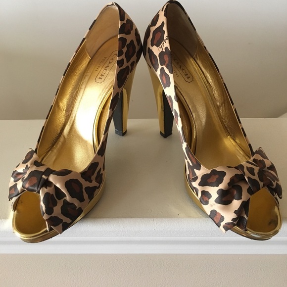 Coach Ocelot print heel - Picture 1 of 6