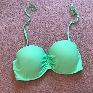 Bright green bikini top