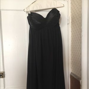 Black strapless full length dress size 4
