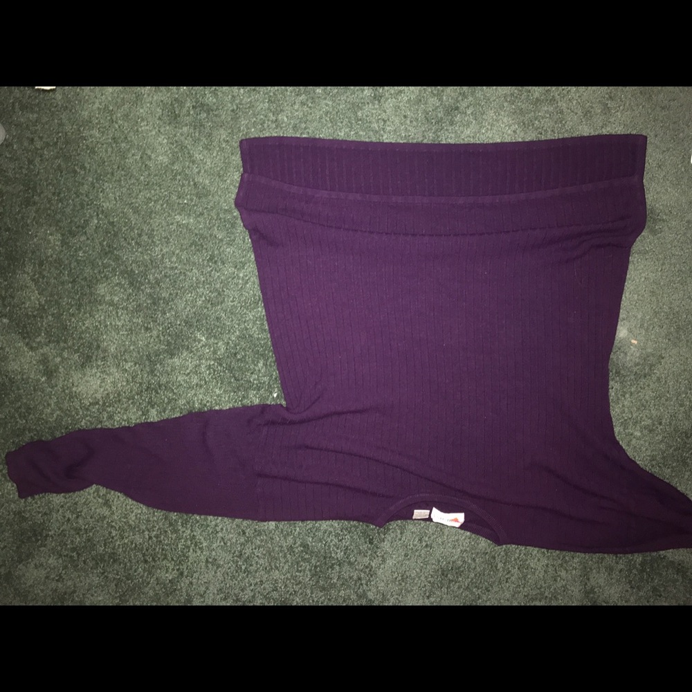 Long sleeved dark purple shirt