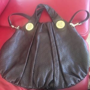 Gucci Guccisima Hysteria Brown LEATHER bag & strap
