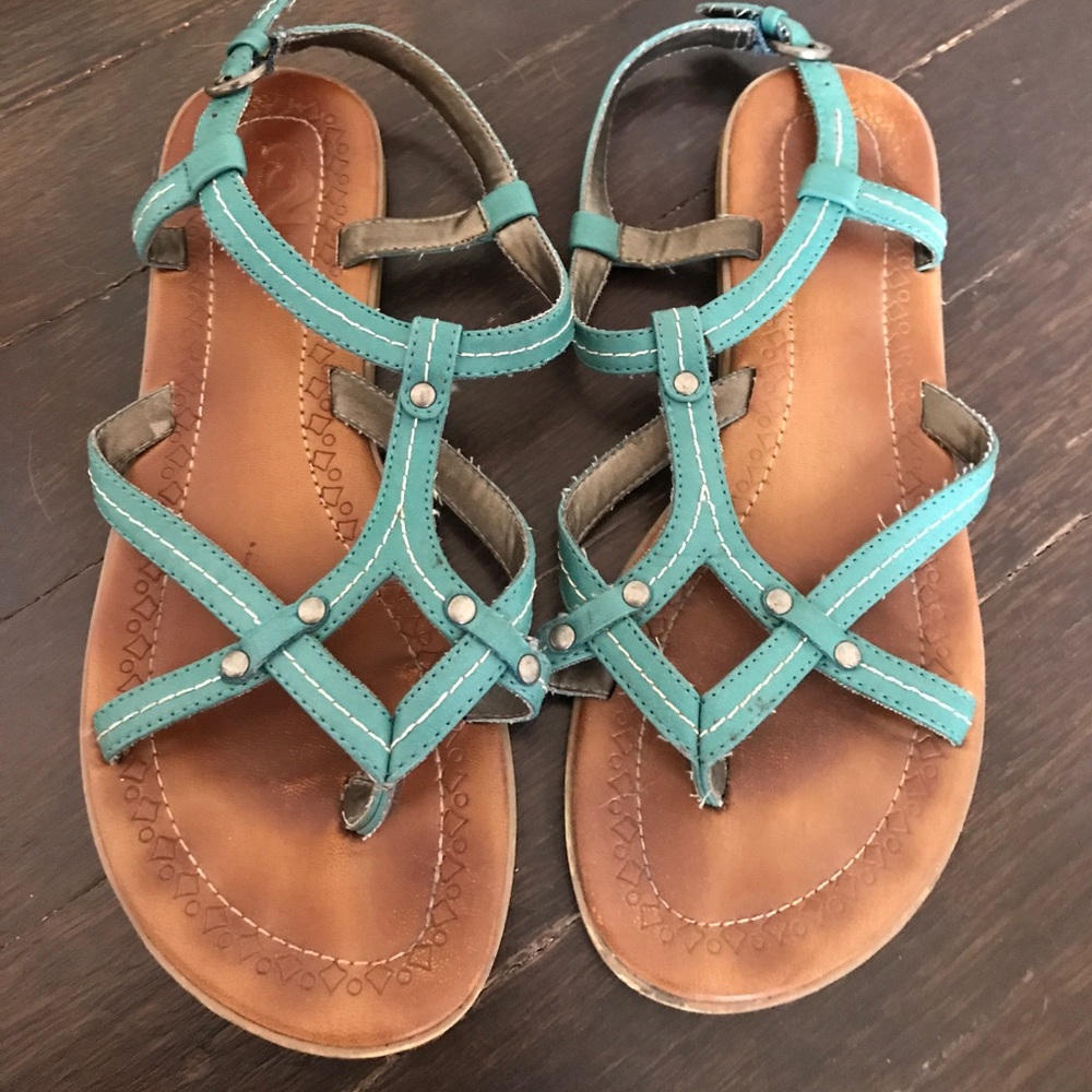Turquoise sandals