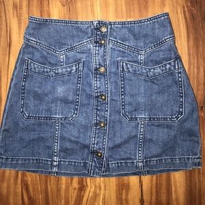 Free People Jean Skirt