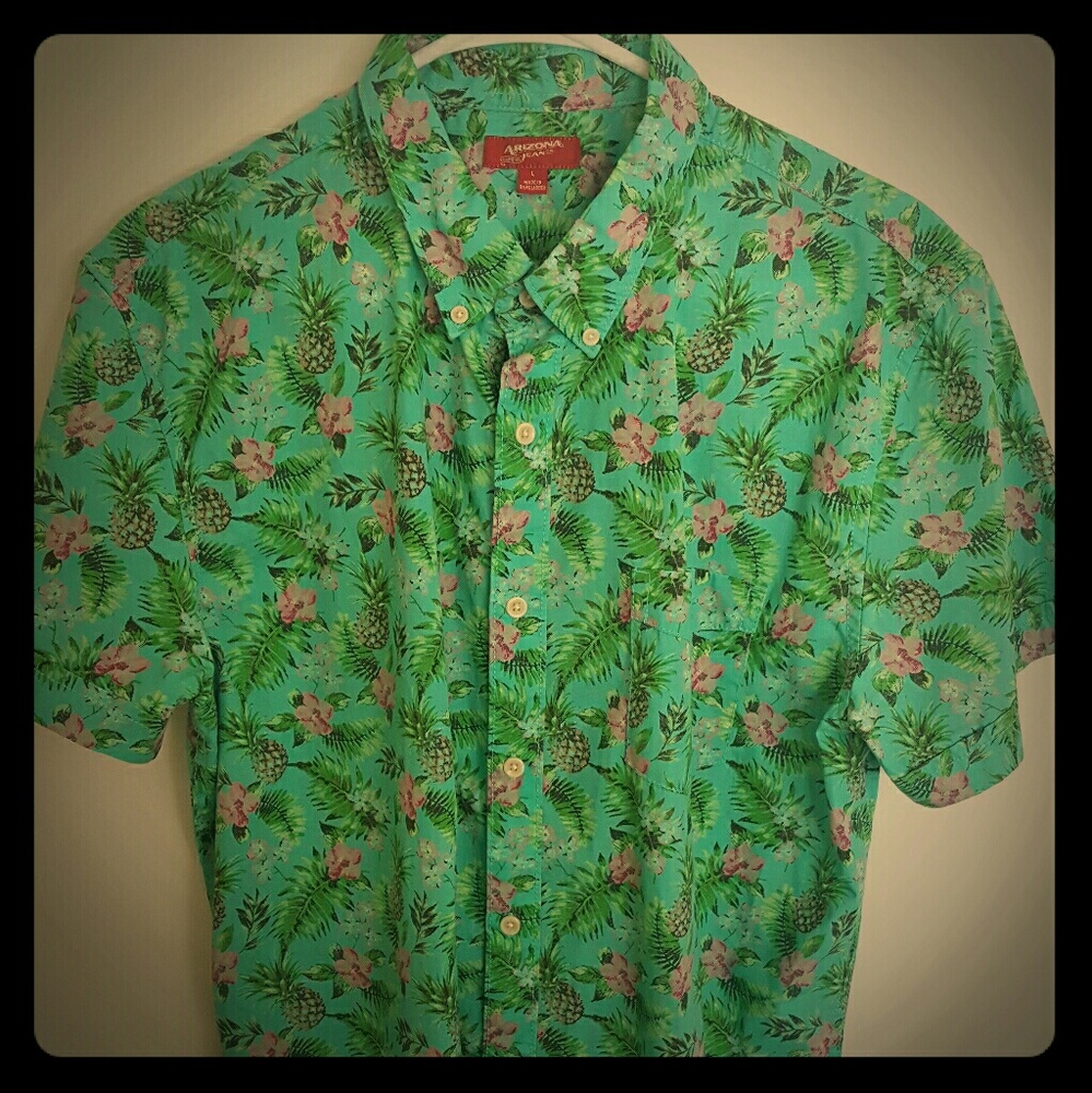 Floral Short Sleeve Button Down