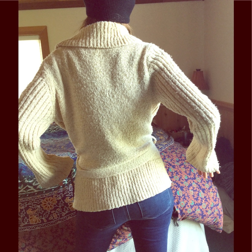 Arden B Golden Beige Wrap Sweater