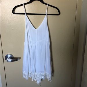 LF White Lace Bottom Romper