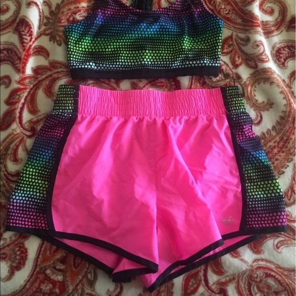 Justice sz 34 Bra & sz 14/16 Short Active Wear set - Picture 2 of 2
