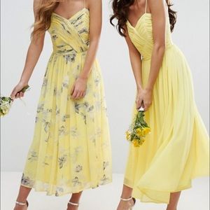 yellow bridesmaid dresses asos