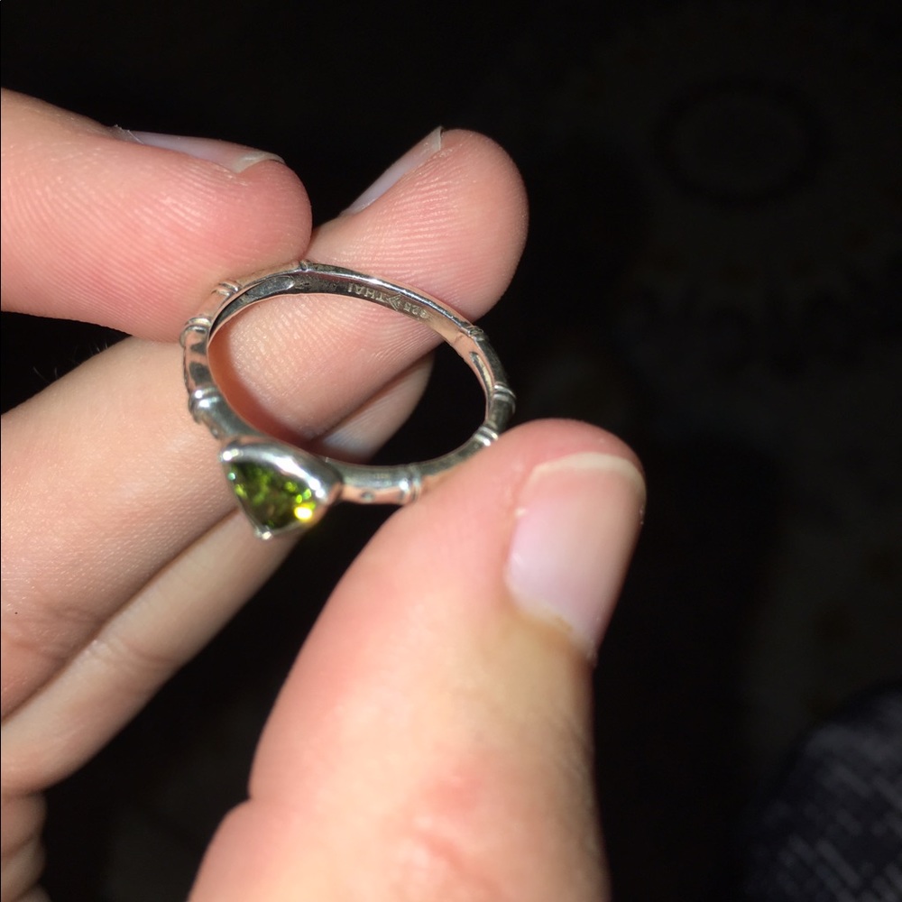 Sterling Silver Peridot Stackable Ring! - image 2