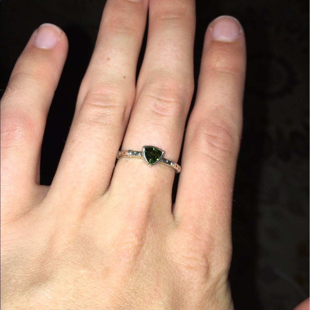 Sterling Silver Peridot Stackable Ring! - image 3