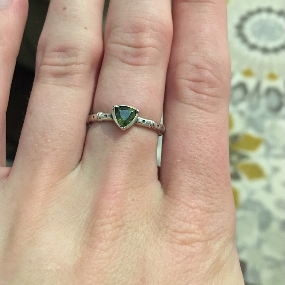 Sterling Silver Peridot Stackable Ring! - image 4