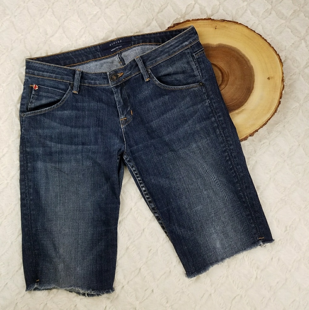 HUDSON Signature Cutoff Shorts Flap Pocket 29 Dark