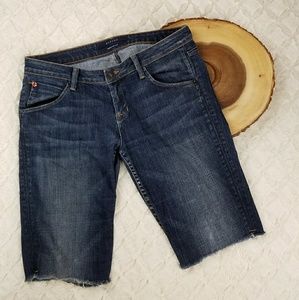 HUDSON Signature Cutoff Shorts Flap Pocket 29 Dark