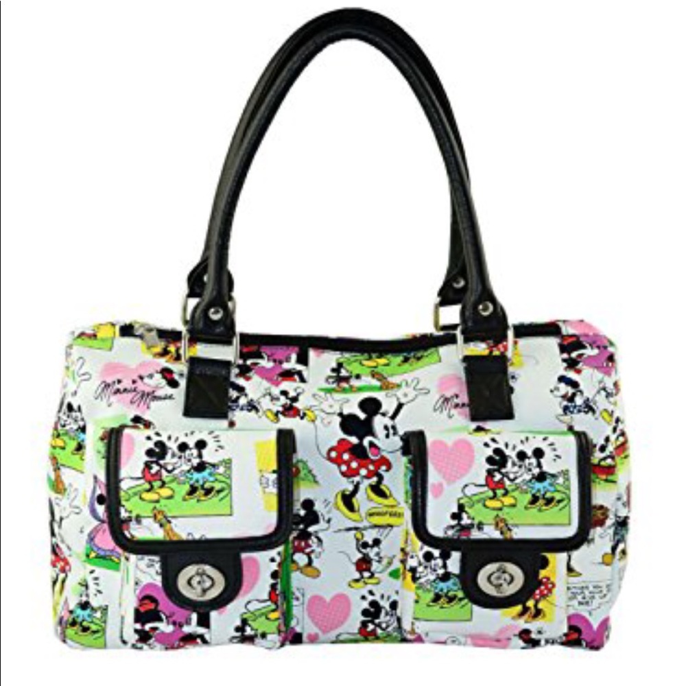 Mickey and Minnie cartoon handbag