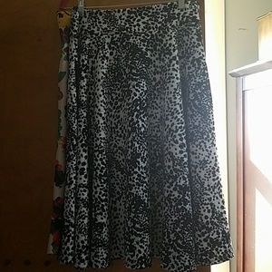 Agnes & Dora splatter print midi skirt