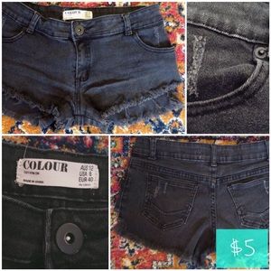 Cotton On Faded Black Cut-off Shorts