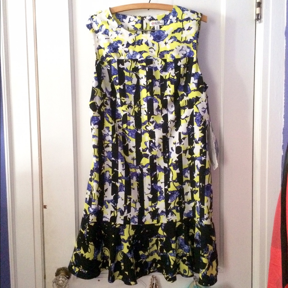 Patterned Frill-Bottom Dress