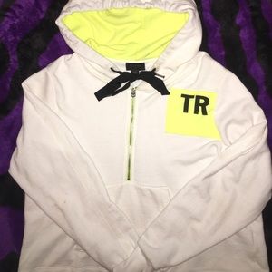 True religion cropped pullover hoodie