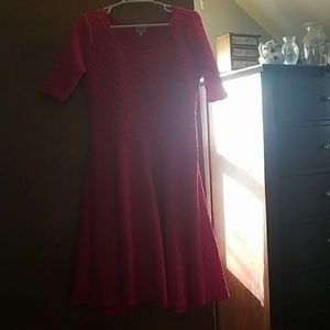 LLR hot pink "quilted" Nicole dress