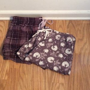 Purple Pajama Bottom Set - Shorts & Pants