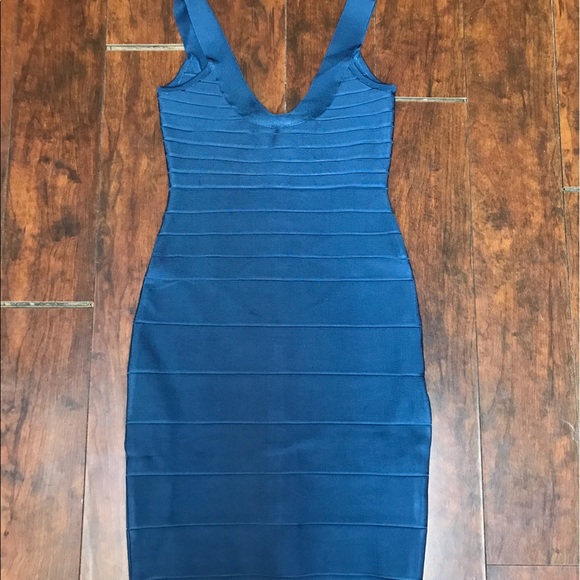 **SOLD - Herve Leger Bandage Dress in China Blue, XXS - Picture 1 of 5
