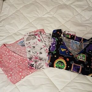 3 Scrub tops