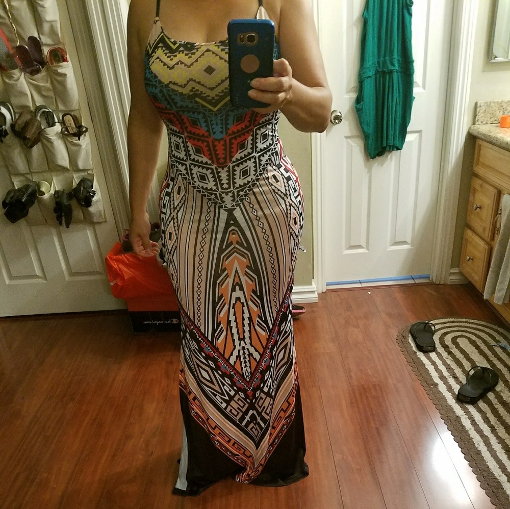 New without tag, multicolor maxi dress.