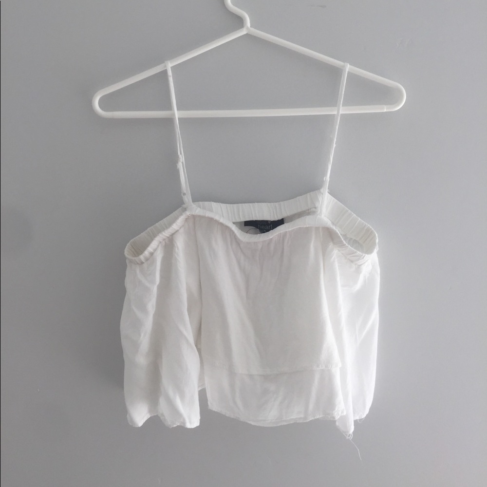 off the shoulder white top