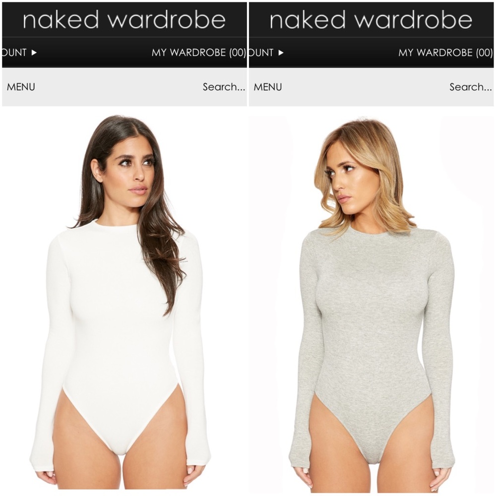 2 NWT Naked Wardrobe NW Bodysuits