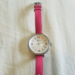 pink fossil watch