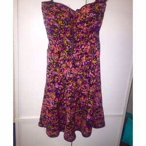 Strapless flower dress