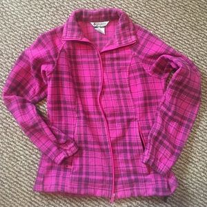 Columbia Plaid Fuscia Fleece size M