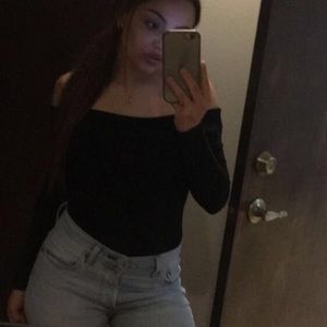 Black off the shoulder Bodysuit