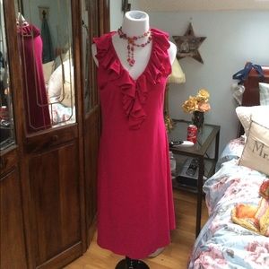 Ralph Lauren Fushia ruffle Dress