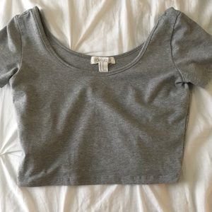 Grey forever 21 crop top