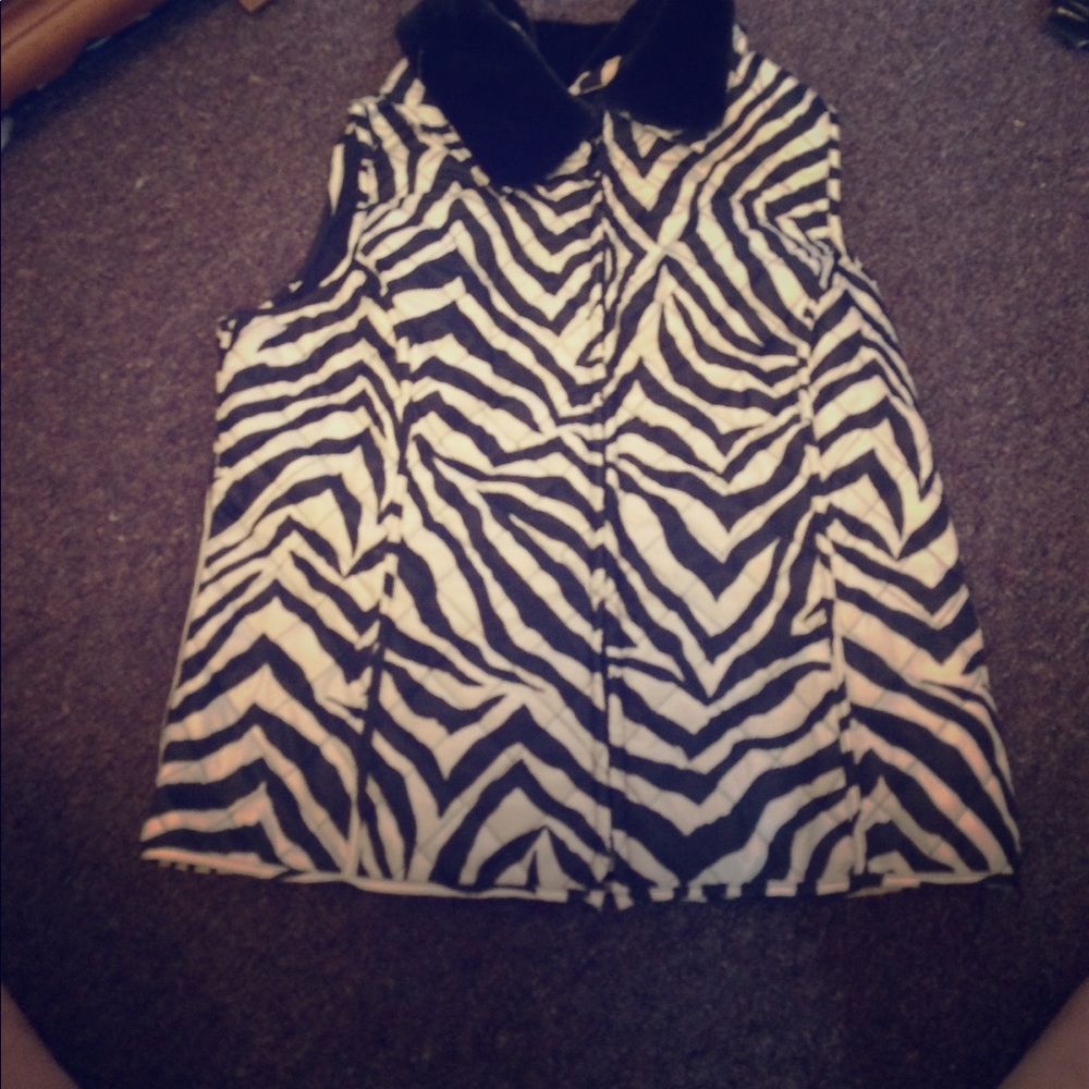 Zebra print vest