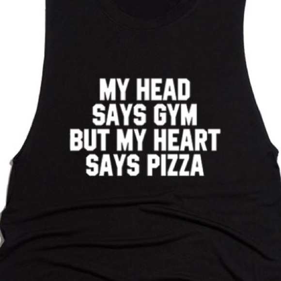 ❗️LAST ONE❗️| Pizza vs. Gym Muscle Tank | - Picture 2 of 2