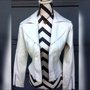 White leather jacket