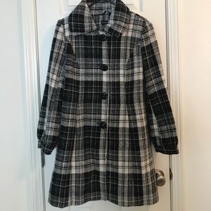 Black/White/Gray peacoat