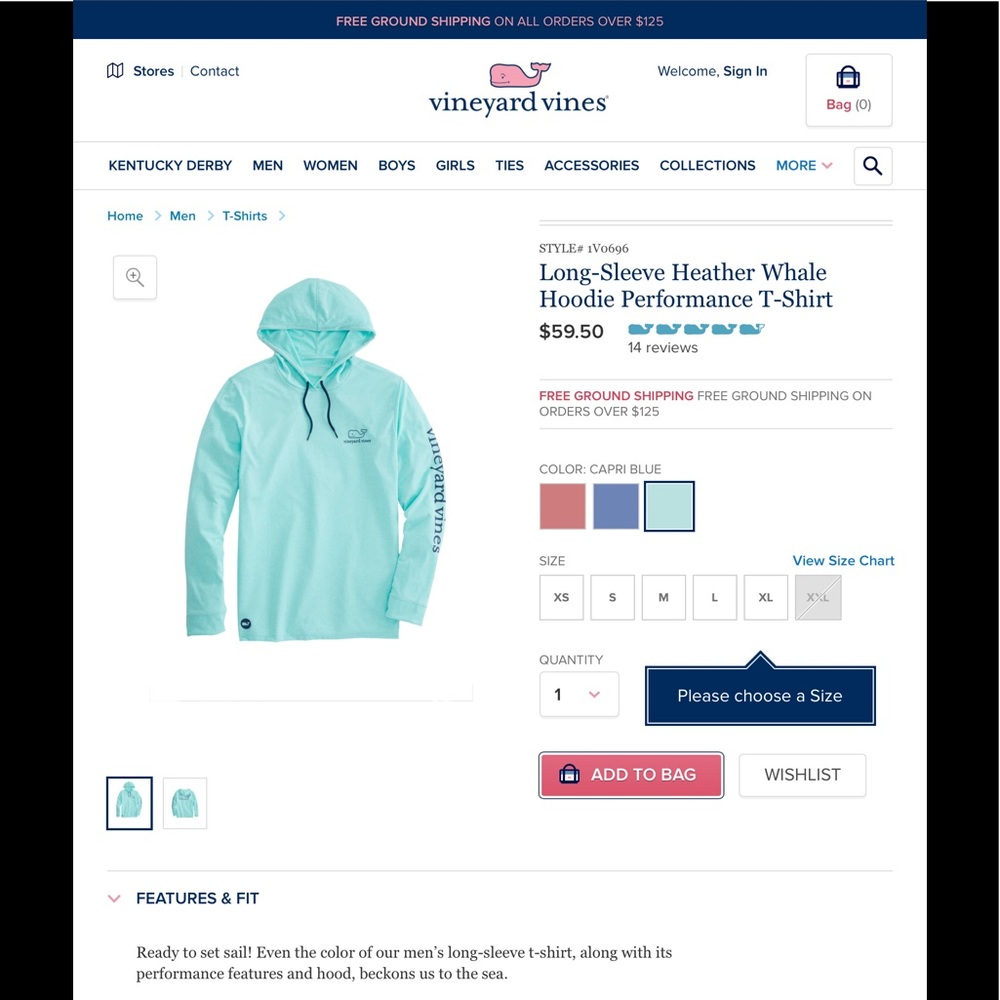 Vineyard Vines Performance Hoodie