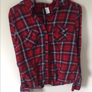 Simple red and navy flannel