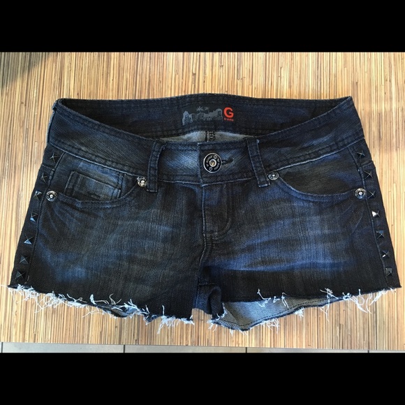Guess Studded Denim Shorts - Picture 2 of 5