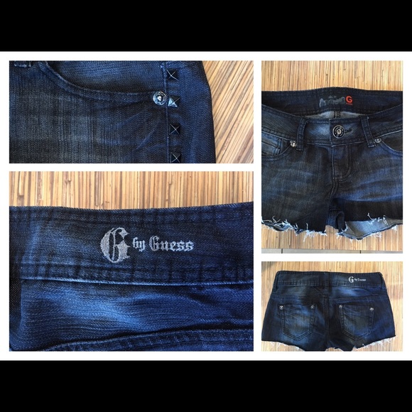 Guess Studded Denim Shorts - Picture 3 of 5