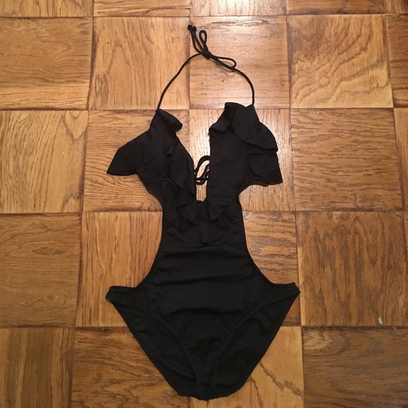 Victoria's Secret Other - Victoria's Secret Ruffled Cut Out One Piece