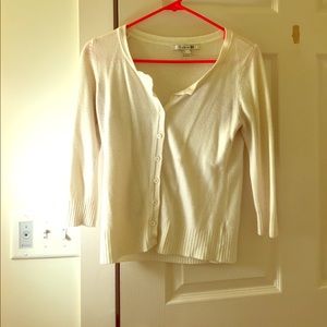 White cardigan